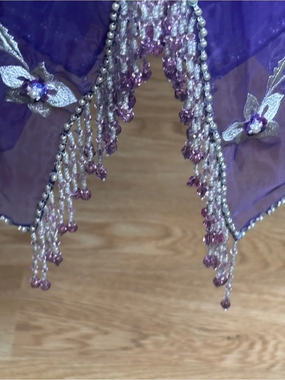 Tygie x Kultura Modern Filipiniana Purple Organza Embroidered Alampay